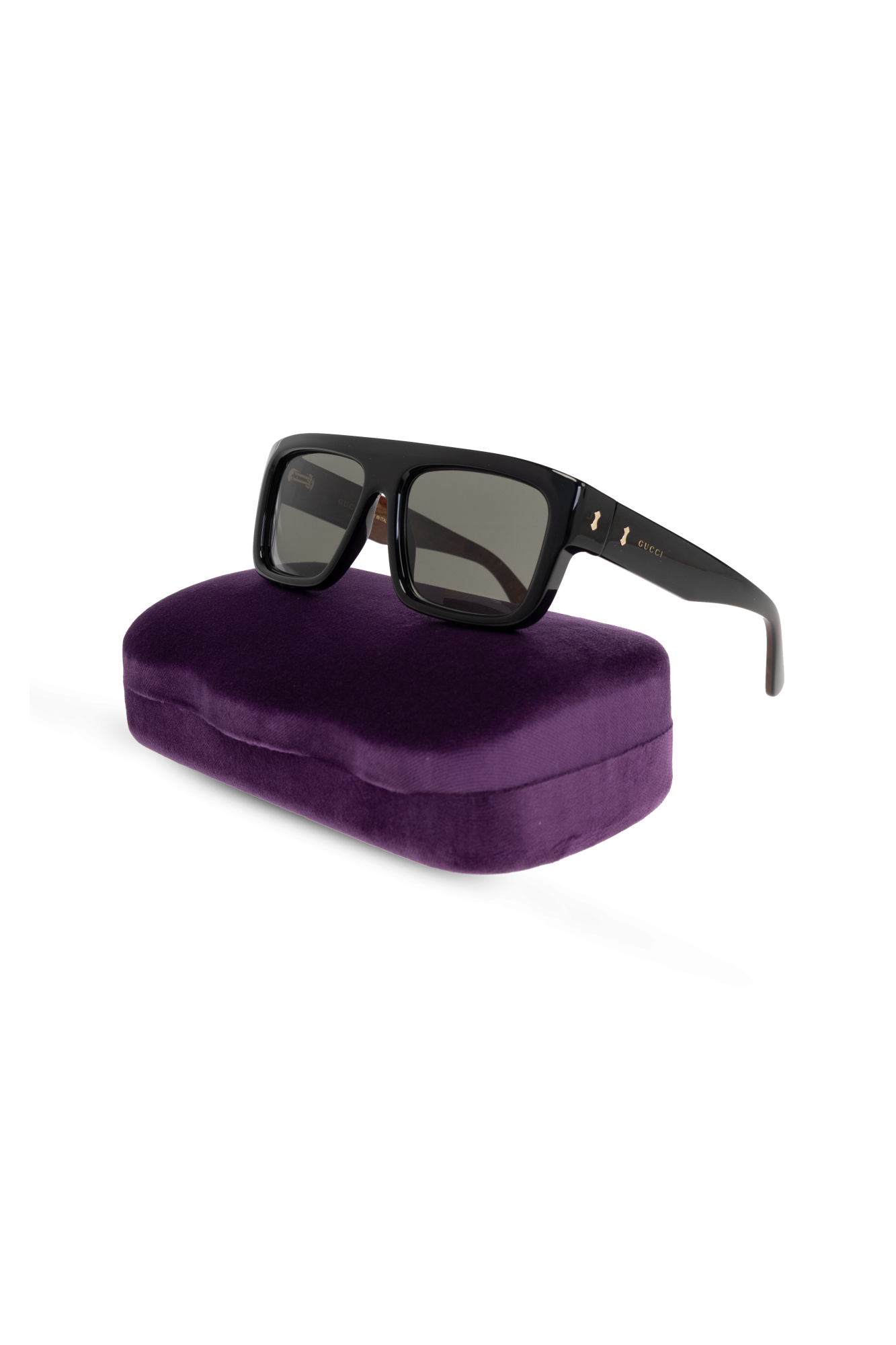 Men's Accessories | Gucci Brown Metal Tang I Sunglasses Men's Accessories | Gucci Brown Metal Tang I Sunglasses